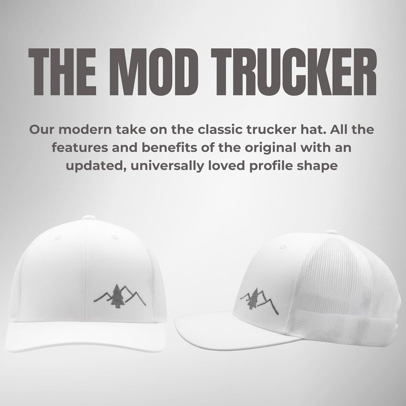 Lindo Trucker Hat [ Great Outdoors Design ] for Men and Women: Mid Profile Cap with Breathable Mesh Back and Adjustable Snap - Image 2